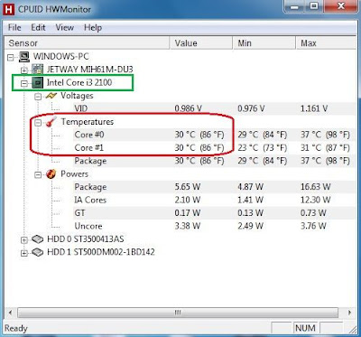 HWmonitor para medir la temperatura del CPU o micro