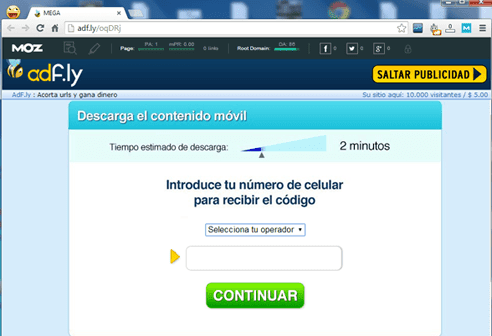 adfly un acortador de url con publicidad