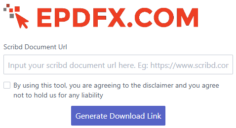 Descargar archivos de Scribd con ePDFx (Online)