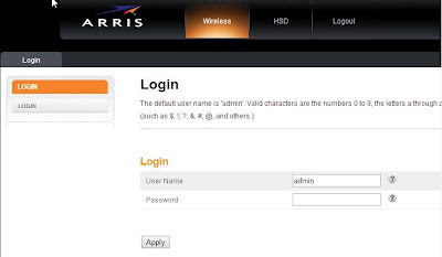 login router arris