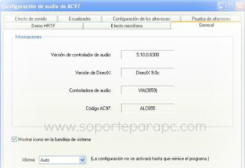 bajar realtek ac'97 audio driver en español
